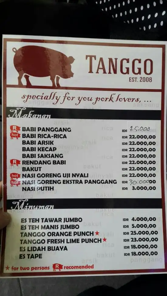 Gambar Makanan Tanggo Pork Resto 8