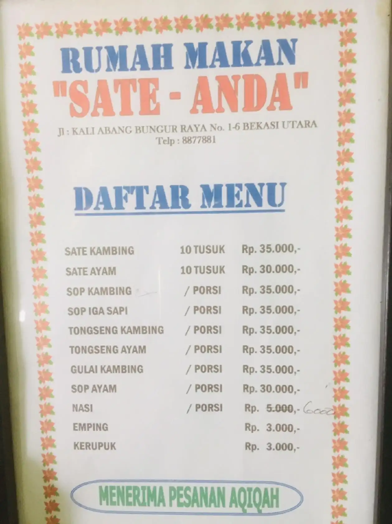 Sate Anda Kali Abang