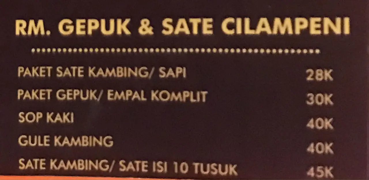 RM. Gepuk & Sate Cilampeni