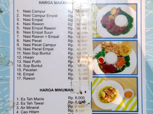 Gambar Makanan Depot Nasi Campur Pojok Tambak Bayan 1