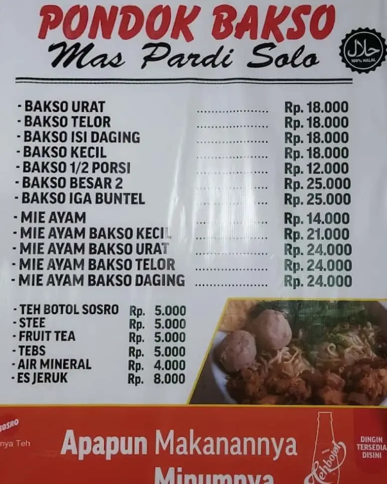 Raja Bakso Solo Mas Pardi