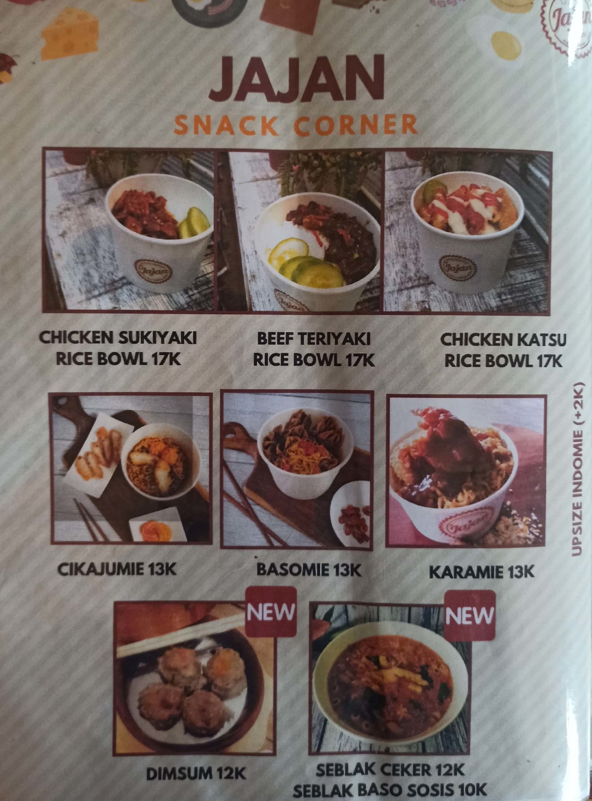 Harga menu Jajan Snack & Eatery terbaru 20222023 di Jakarta,Jakarta