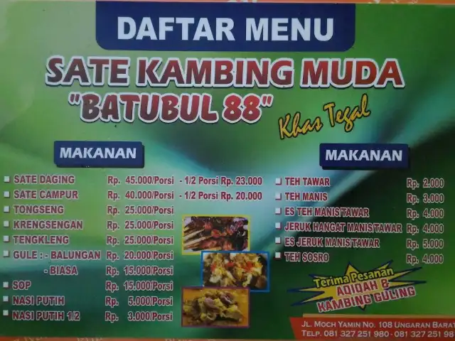 Gambar Makanan Sate Kambing Muda BATUBUL "88" 8