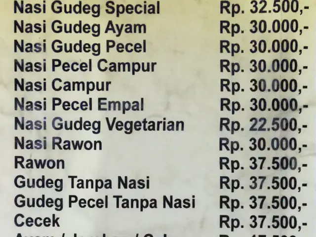 Gambar Makanan Gudeg Bu Harnik 1