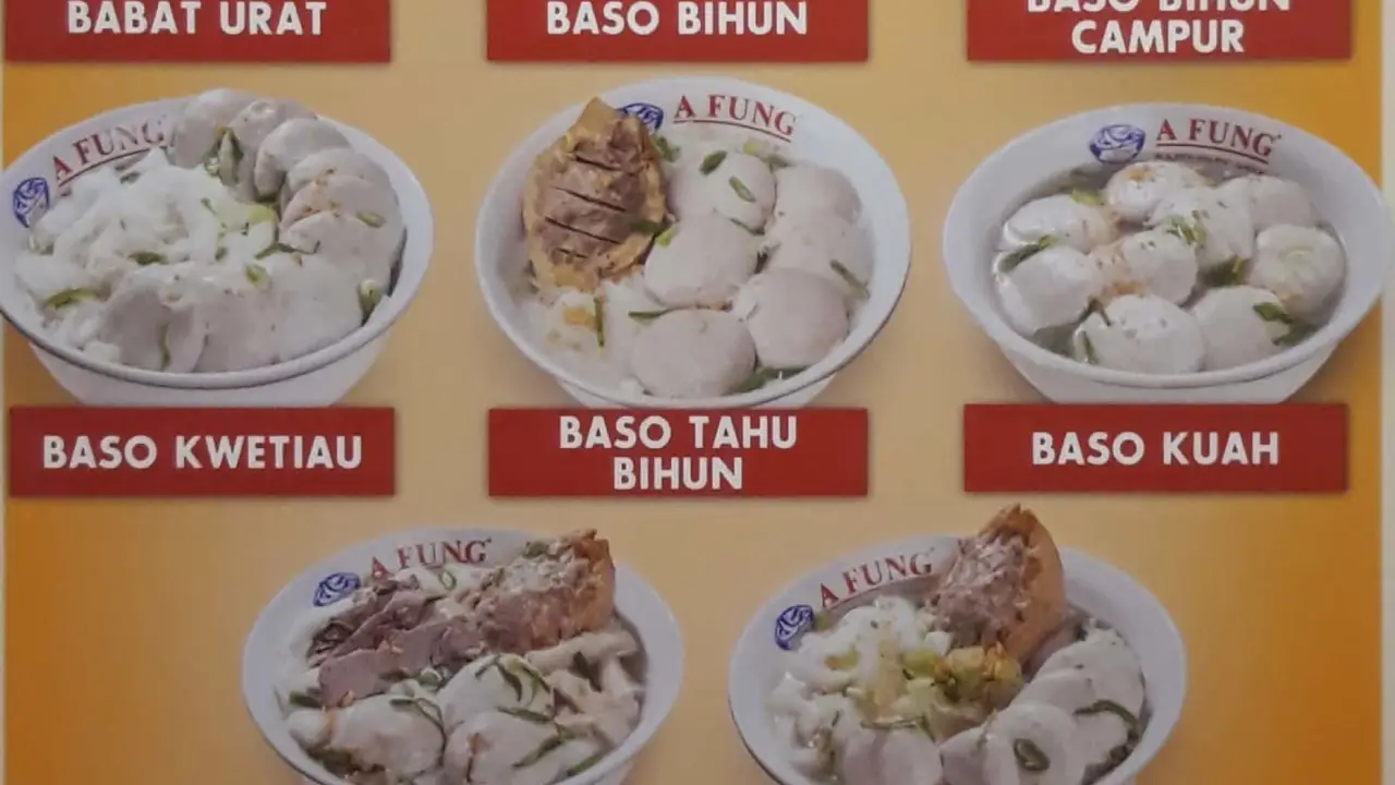 Harga Menu A Fung Baso Sapi Asli Terbaru 2022 2023 Di Jakarta Jakarta