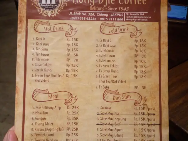 Gambar Makanan Kong Djie Coffee Belitung 2