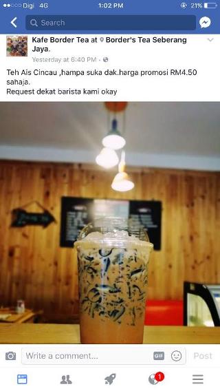 HQ Border's Tea Sungai Petani menu and price 2022-2023 | YummyAdvisor