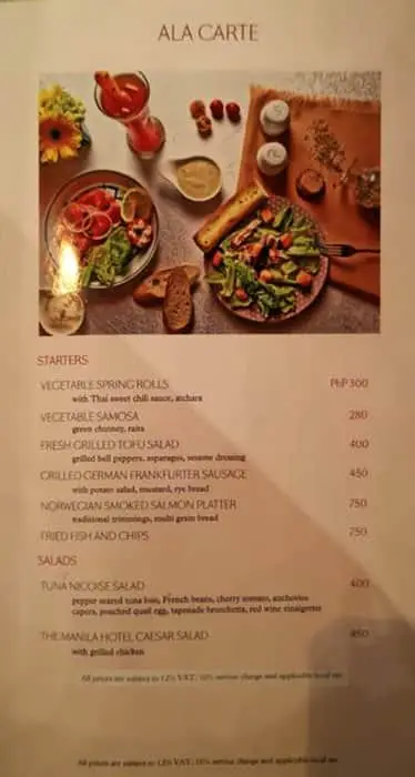 Tap Room - Manila Hotel Food Photo 2