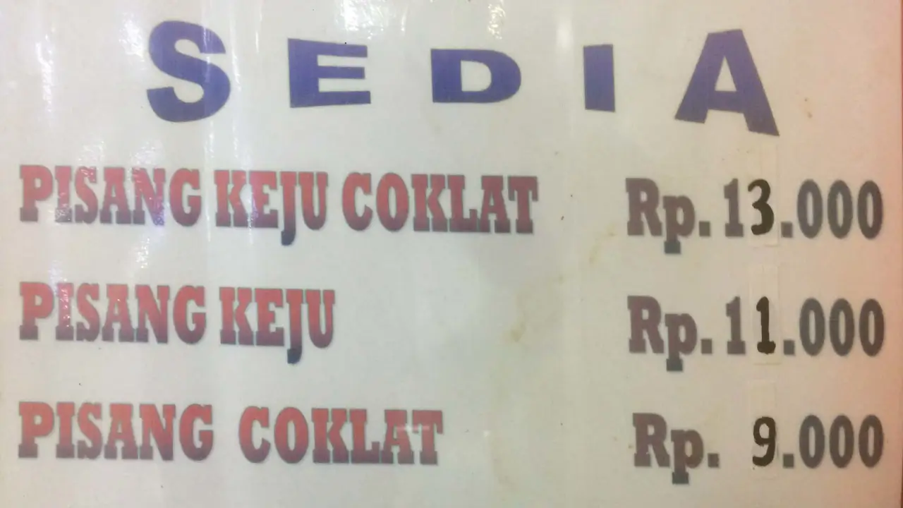 Pisang Keju Coklat