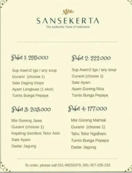 Gambar Makanan Sansekerta Indonesian Restaurant 2