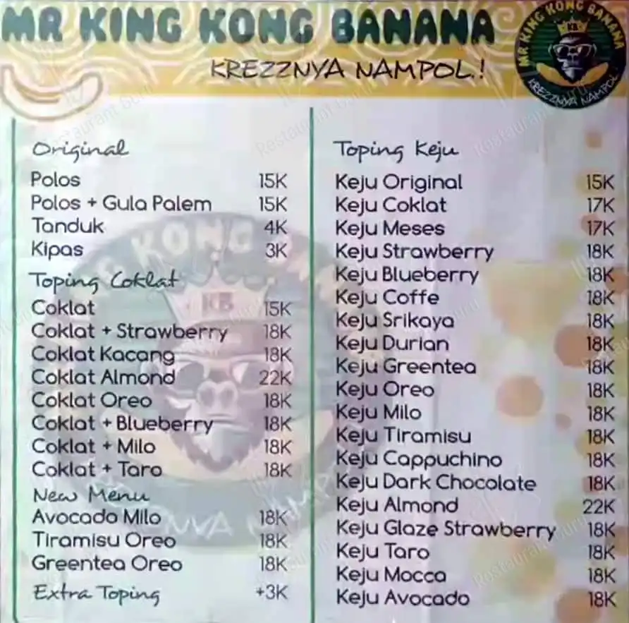 Pisang Goreng Mr King Kong Banana Bekasi