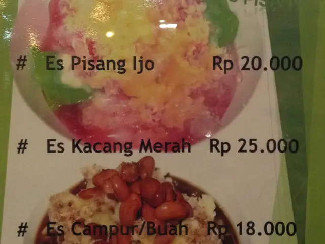 Gambar Makanan Es Pisang Ijo & Es Kacang Merah Adulam 1