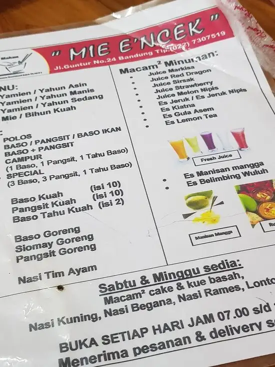 Gambar Makanan Mie E'ncek 10