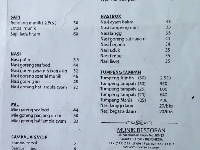 Gambar Makanan Munik Restaurant 1