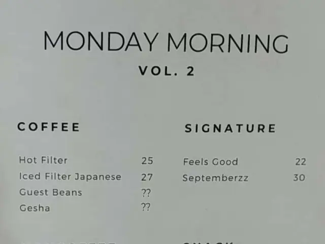 Monday Morning Coffee