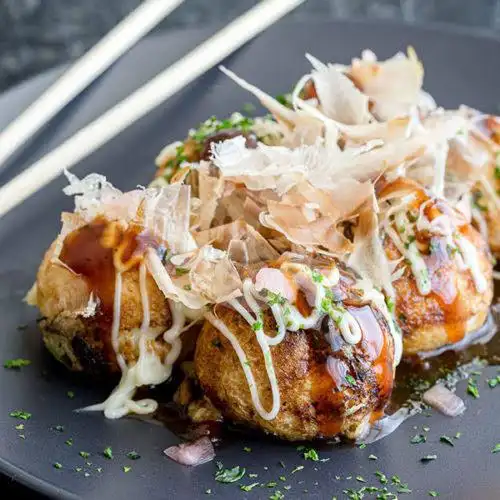 Gambar Makanan Okonomiyaki, Takoyaki dan Pisang Keju Abang Athar 16
