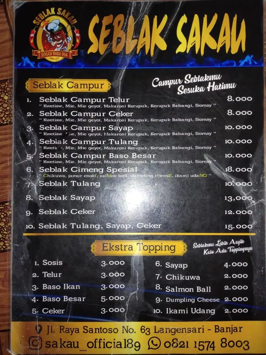 Seblak Sakau Langensari