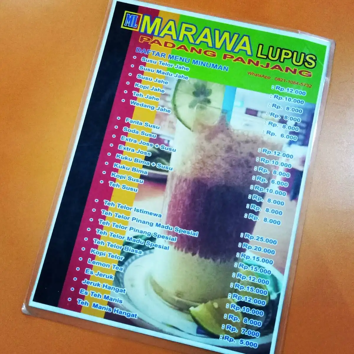 Marawa lupus cafe khas minang