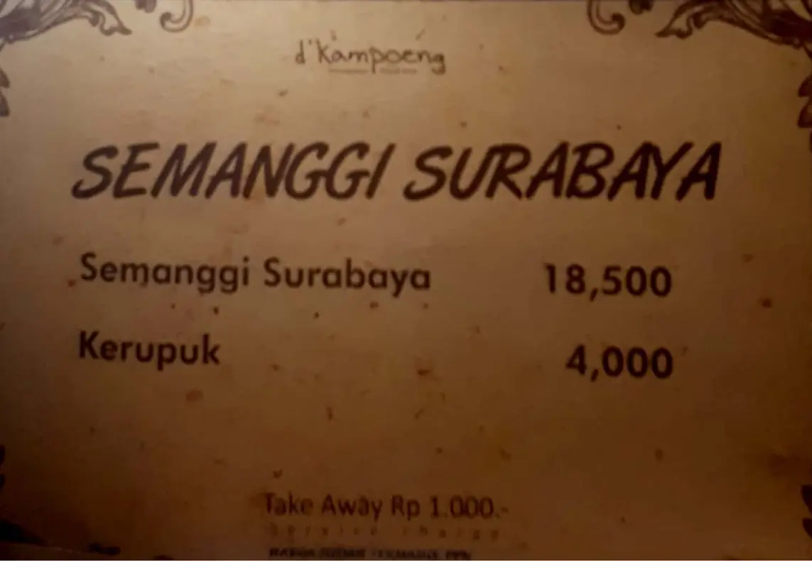 Semanggi Suroboyo D' Kampoeng