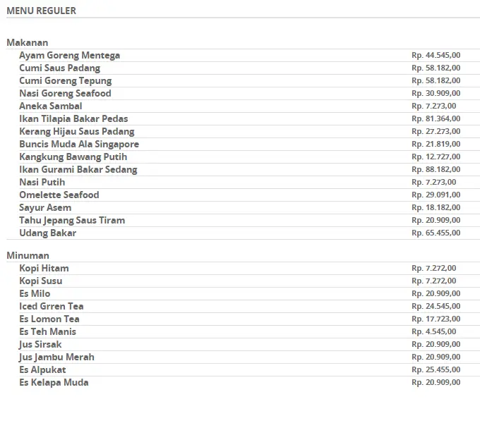D' Cost terdekat Restoran dan Tempat Makan Indonesia terdekat di Jakarta