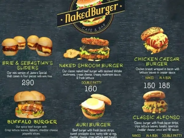 Naked Burger Cafe and Bar Food Photo 1