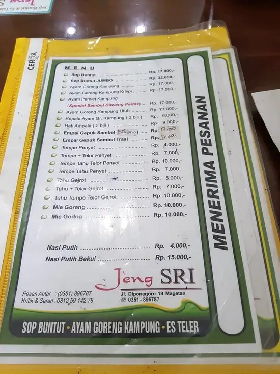 Sop Buntut & Es Teler Jeng Sri