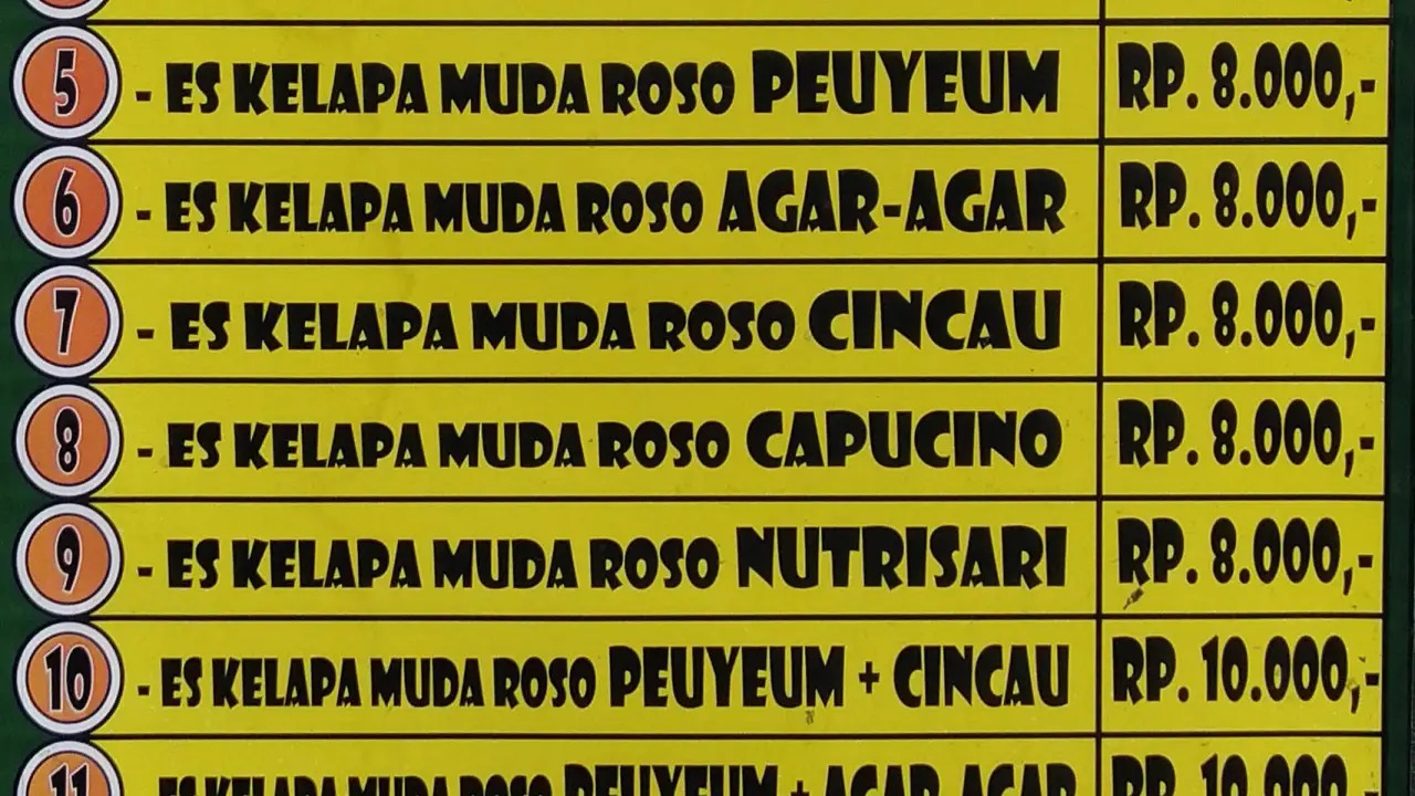 Es Kelapa Muda Roso