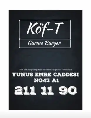 Köf-T Gurme Burger'nin yemek ve ambiyans fotoğrafları 6