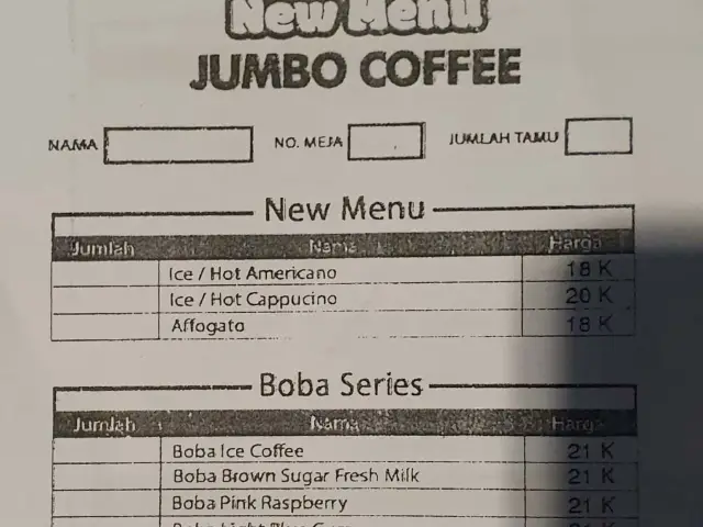 Jumbo Coffee