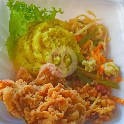 Gambar Makanan Naskun(Nasi Kuning)Bu'Dhin Cbg Raya Tirtasani Mlg, Sebrang Indomaret Srebet 7