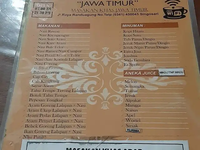 Gambar Makanan Rumah Makan "jawa Timur" 4