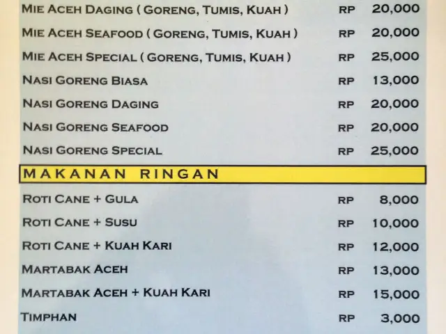 Gambar Makanan Kedai Bumie Atjeh 1