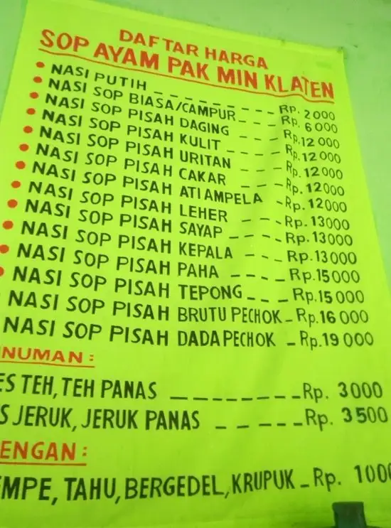 Gambar Makanan Sop Ayam Pak Min Klaten 2