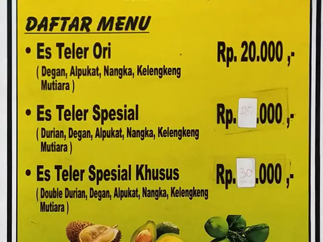 Gambar Makanan Es Teller Durian Gajah Mada 1