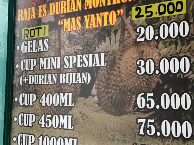 Gambar Makanan Raja Es Durian Montong Mas Yanto 4