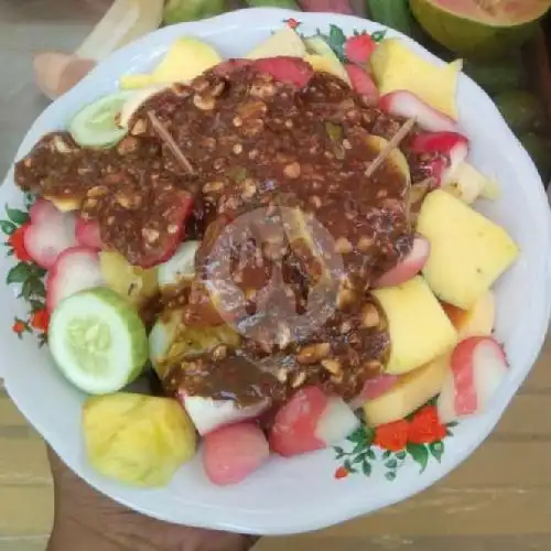 Gambar Makanan Rujak Buah Potong Dan Serut, Pasar Inpres 2