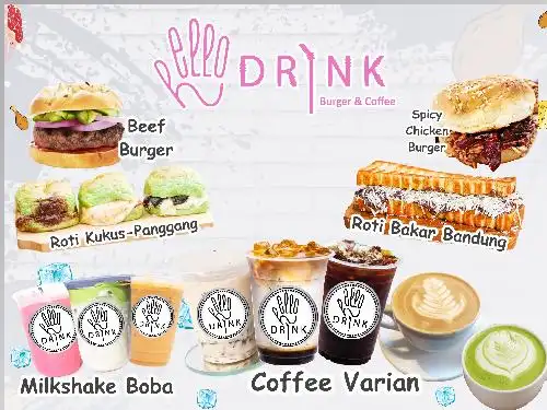 Hello Burger, Roti Bakar/Kukus, Boba & Coffee