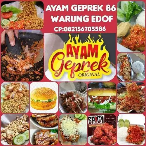 Gambar Makanan Ayam Geprek 86 Warung Edof, Tridarma 3