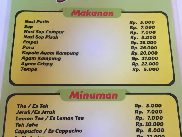 Gambar Makanan Sop Empal Spesial Bu Yoeni 1