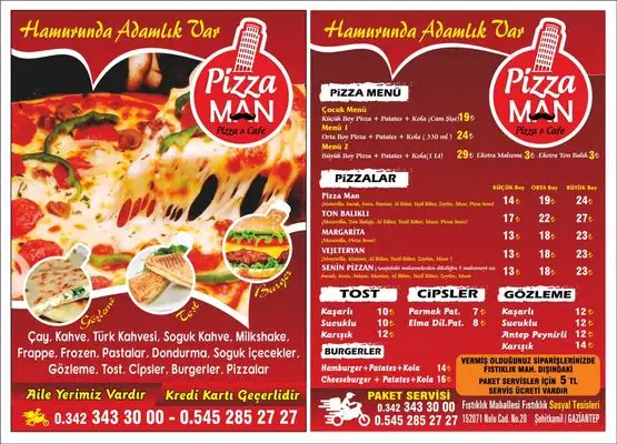 Pizza Man Pizza &amp; Cafe'nin yemek ve ambiyans fotoğrafları 1