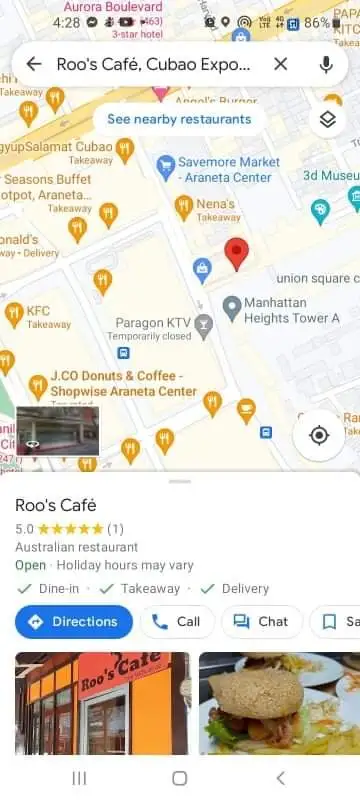 Roo's Cafe. The Taste Of Oz
