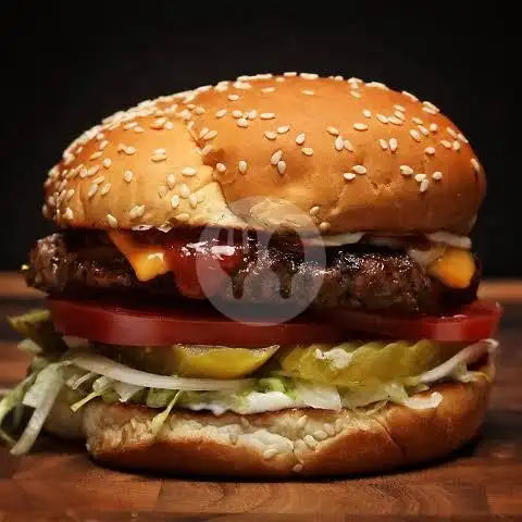 Gambar Makanan Burger Patty and Drink, Lapangan Amor 6