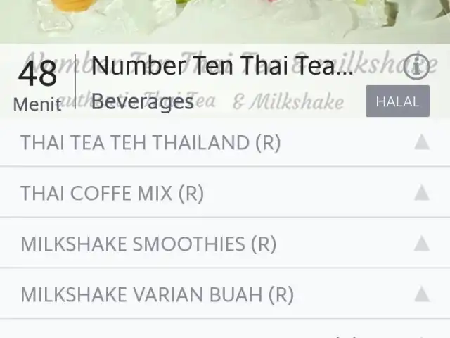 Gambar Makanan Number Ten Thai Tea & Milkshake 3