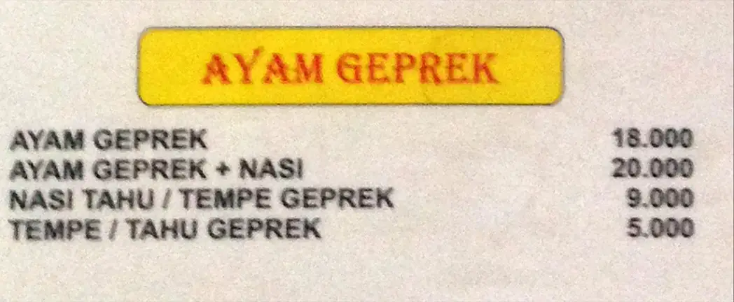 Nasi Ayam Geprek