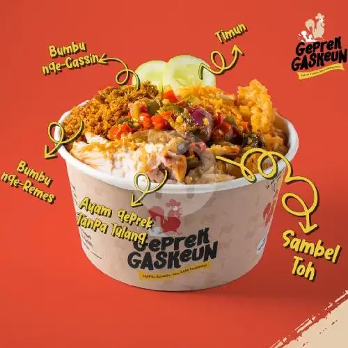 Gambar Makanan Nasi kulit Dewa Express + Geprek Gaskeun, Rasuna Garden Food Street 3