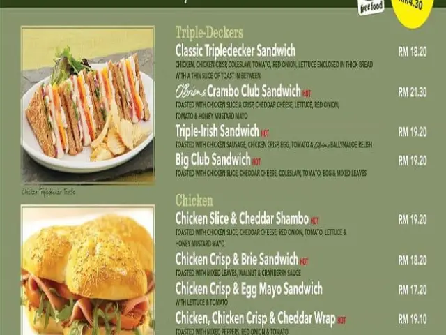 O'Briens Irish Sandwich Cafe @ Suria KLCC Food Photo 1