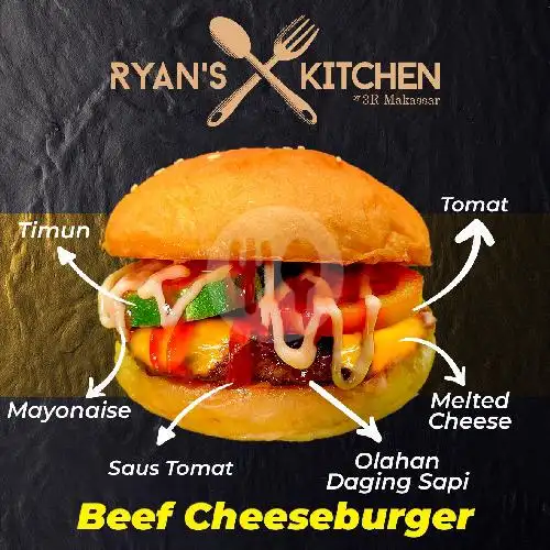 Gambar Makanan Burger Ryan's Kitchen, Jl.Andalas 14