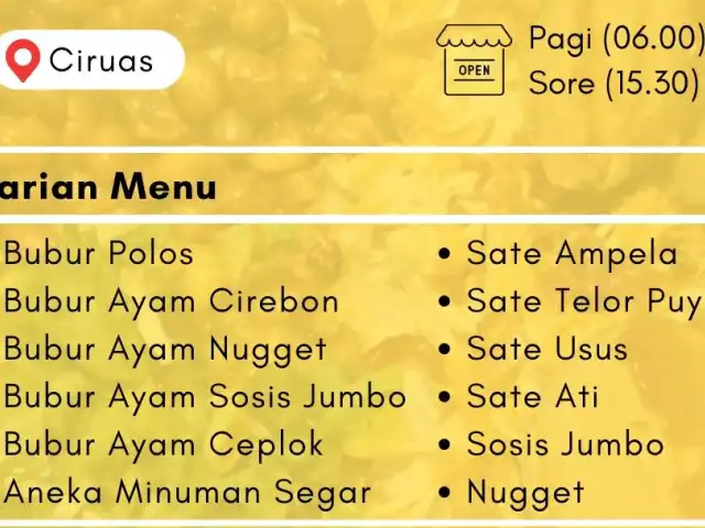 Sari Rasa Bubur Ayam Khas Cirebon