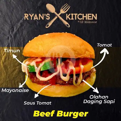 Gambar Makanan Burger Ryan's Kitchen, Jl.Andalas 12