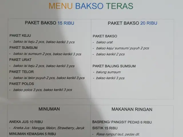 Gambar Makanan Bakso Teras 1